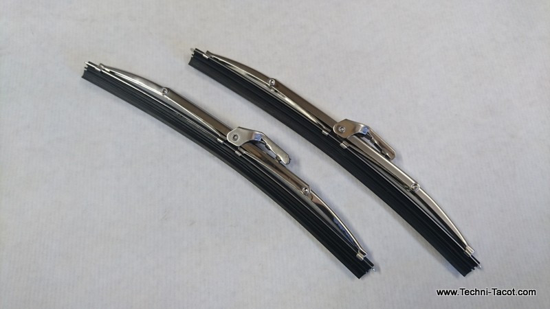 Essuie glace - Balais inox x 2 - 220 mm